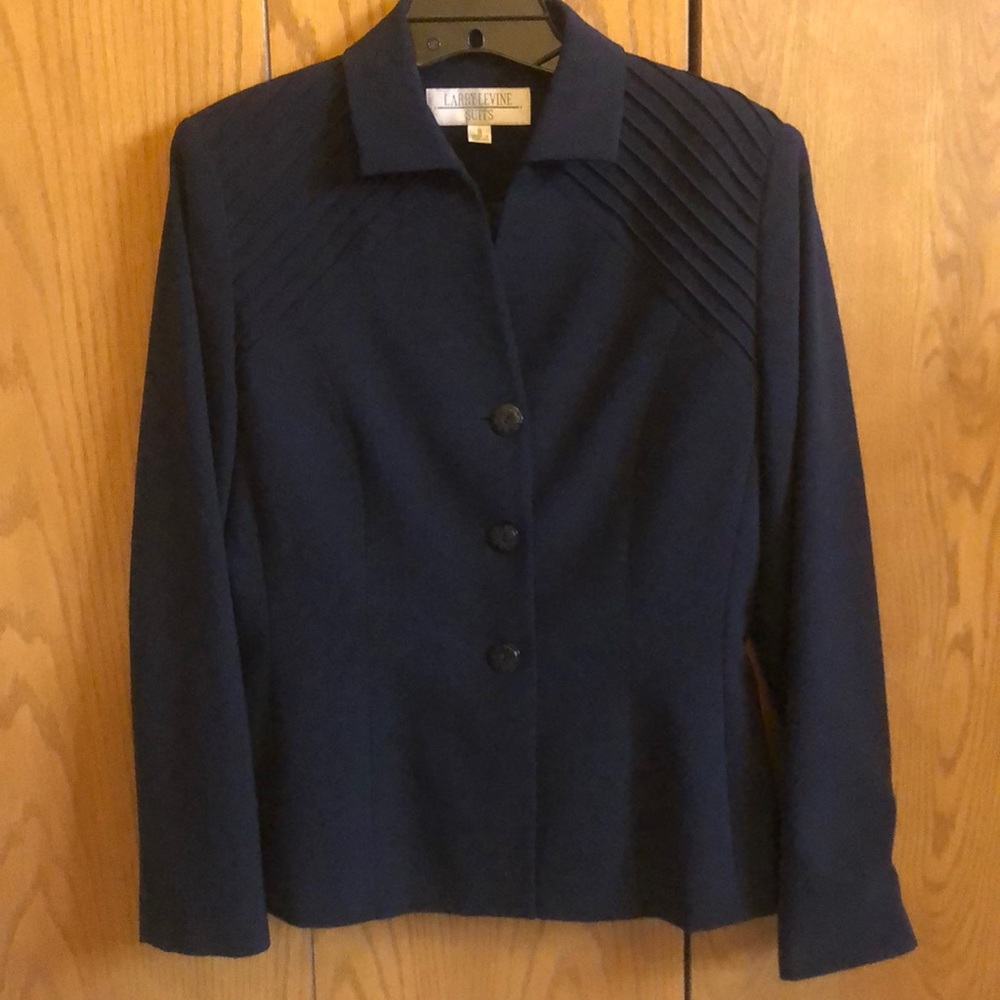 NEW Larry Levine Suit Coat, Black Size 8